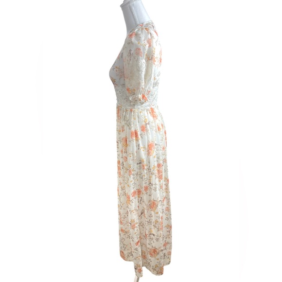 WeWoreWhat Lace Floral Duster‎ Cottagecore Prairie Lingerie Swim Cover Up Dress - Picture 12 of 16